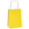 Papieren kraftzakken 250 st met hengsels 15x8x21 cm geel
