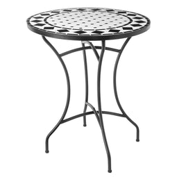 Bijzettafel Delfos Wit Zwart 60 x 60 x 72 cm