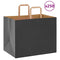 Papieren kraftzakken 250 st met hengsels 32x22x24 cm zwart