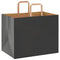 Papieren kraftzakken 250 st met hengsels 32x22x24 cm zwart