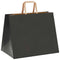 Papieren kraftzakken 250 st met hengsels 32x22x24 cm zwart
