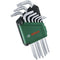 Bosch 9-delige Torx-sleutelset (S2 Steel Multi-Keys TX8-TX40 lange zijde roestvrij oppervlak, opb...
