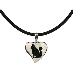 Hanger Dames Pet Zen 15 X 16 MM Zwart Zilverkleurig