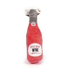 Knuffel voor honden Gloria Woof Woof Wine Roze Polyester Polypropyleen