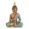 Buddha van poly in turkoois, goud (B/H/D) 13x21x8cm