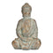 Boeddha zittend van poly in antiek goud (B/H/D) 20x30x15cm