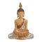 Buddha zittend van poly beige (B/H/D) 46x35x48cm