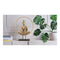 Displaystand Buddha in cirkel van poly, metaal goud (B/H/D) 49x65x17cm