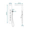ROUSSEAU Torquay zwarte hydromassage douchekolom - LED-display