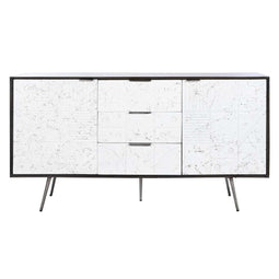 Dientafel DKD Home Decor 150 x 43 x 80 cm Wit Donkerbruin Mangohout