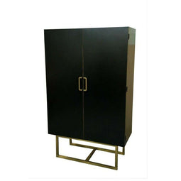 Kast DKD Home Decor 110 x 50 x 180 cm Zwart Metaal Populier