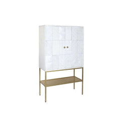 Dientafel DKD Home Decor Gouden Metaal Wit Mangohout (91 x 44 x 152 cm)
