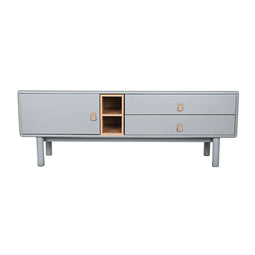 Tv-meubel Home ESPRIT Blauw Grijs Polypropyleen Hout MDF 140 x 40 x 55 cm