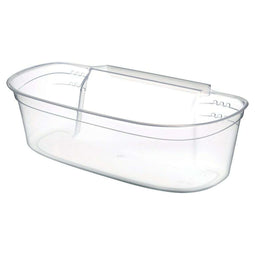Prullenbak Gondol_G-550 Transparant Wit Plastic
