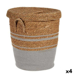 Mand Bruin Grijs Zeealgen 44 x 48 x 44 cm (4 Stuks)