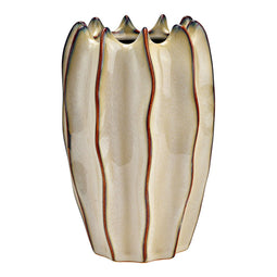 Vaas van keramiek, beige (B/H/D) 15x21x15cm