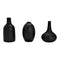 Vasen set van keramiek zwart 3-delige set, (B/H/D) 9x12x9cm, 7x11x7cm, 7x14x7cm