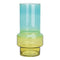 Vaas van glas groen (B/H/D) 13x25x13cm