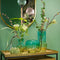 Vaas van glas groen (B/H/D) 13x25x13cm