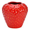 Vaas aardbei van keramiek, rood (B/H/D) 16x17x17cm