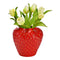 Vaas aardbei van keramiek, rood (B/H/D) 16x17x17cm