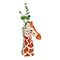 Vaas Giraffe Hoofd van Keramiek, Beige/Bruin (B/H/D) 11x30x18cm