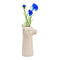 Vaas Alpaca Hoofd Zand-Finish van Keramiek, Wit (B/H/D) 13x27x11cm