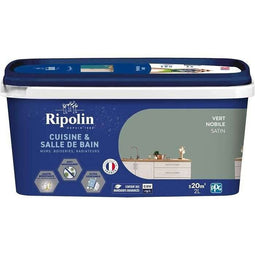 Muren, houtwerk, plafonds, radiatoren schilderen - RIPOLIN - Keuken en badkamer - 2 L - Nobile Green