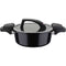 Lagedrukpan - GSW - 24 cm - 4 L - Gesmeed aluminium - Inductie - Zwart