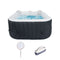 ALL-INCLUSIVE SPA KIT en accessoires: 4-persoons vierkante opblaasbare spa met 2 hoofdsteunen, fi...