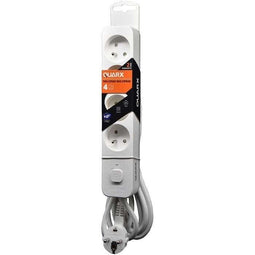 Stekkerdoos - QUARX - 4 stopcontacten - Met 3 USB-poorten, 1,5m kabel
