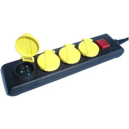 Stekkerdoos - GAO - IP44 - 4 stopcontacten, schakelaar, 1,5m kabel