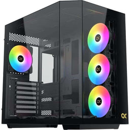 PC-behuizing - XIGMATEK - CUBI II - Cube - E-ATX - Gehard glas - ARGB - Zwart