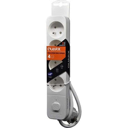Stekkerdoos - QUARX - 4 stopcontacten - Met schakelaar, 3m kabel