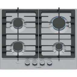 Gaskookplaat - BOSCH Serie 6 - 4 branders - 52 x 58,2 x 4,5 cm - PCP6A5I90 - Roestvrij staal