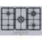 Gaskookplaat - BOSCH Serie 4 - 5 branders - 52 x 75 x 4,5 cm - PGQ7B5K90 - Roestvrij staal