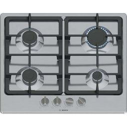 Gaskookplaat - BOSCH Serie 4 - 4 branders - 52 x 58,2 x 4,5 cm - PGP6B5K90 - Roestvrij staal
