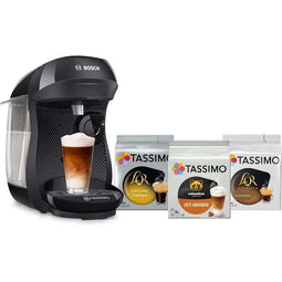 Tassimo bundel - 1 zwarte Happy koffiemachine + 3 pakjes T-Discs - BOSCH - TAS102EC3