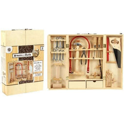 Houten gereedschapskist met echt gereedschap - PLANETE BOIS - FSC - 25 stuks - Montessori - Vanaf...