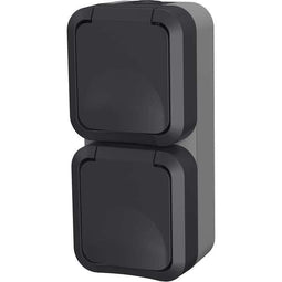 Dubbel stopcontact - QUARX - Aqua Pro - Buiten, verticaal, IP55, 250V, 16A