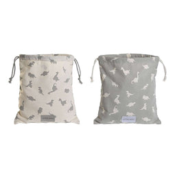 Kinderrugzak DKD Home Decor Wit Grijs 24 x 2 x 26 cm (2 Stuks)