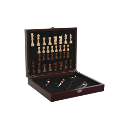 Set van Wijn Accessoires Home ESPRIT Bruin Hout MDF 24 x 19 x 5 cm