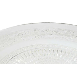 Eetbord Home ESPRIT Transparant Kristal 33 x 33 x 9,4 cm