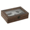 Set van Wijn Accessoires Home ESPRIT Zwart Natuurlijk Roestvrij staal Hout MDF 21 x 14,5 x 5,4 cm