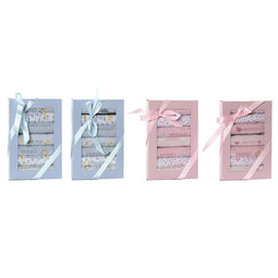 Slabbetjesset Home ESPRIT Blauw Roze Katoen 19 x 29 x 3 cm (4 Stuks)
