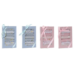 Slabbetjesset Home ESPRIT Blauw Roze Katoen 19 x 29 x 3 cm (4 Stuks)