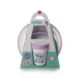 LILO en STITCH 3-delige maaltijdset: antislipbeker + kom + bord