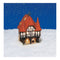 Wurm Lichthaus Rathaus Michelstadt van Porselein, Rood/Bruin (B/H/D) 14x13x19cm