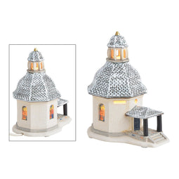 Wurm Lichthaus Stille Nacht Kirche Oberndorf bei Salzburg met sneeuw van porselein, Kleurrijk (B/...