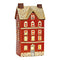 Lichthuis van aardewerk, rood/beige (B/H/D) 12x24x9cm